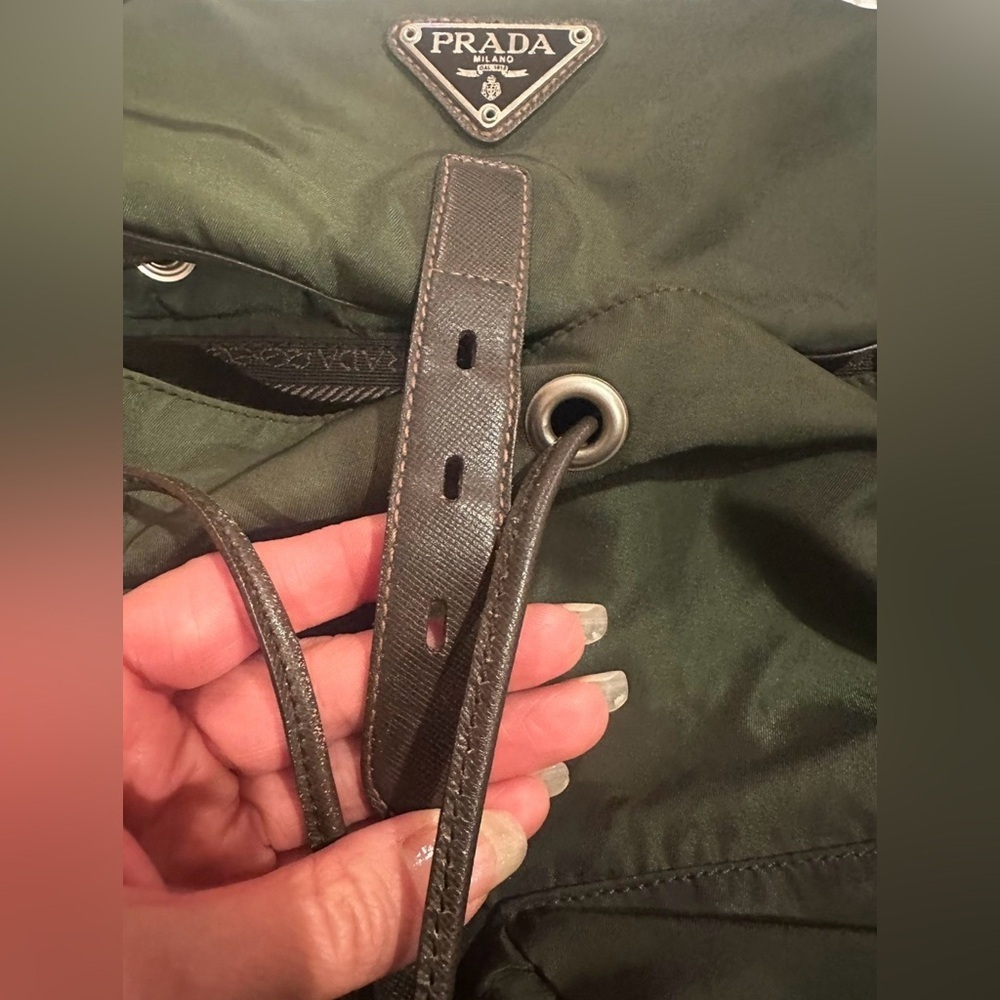 Prada Olive Green Men's Backpack - Picture 7 of 12